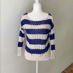 Blue/whitestriped sweater